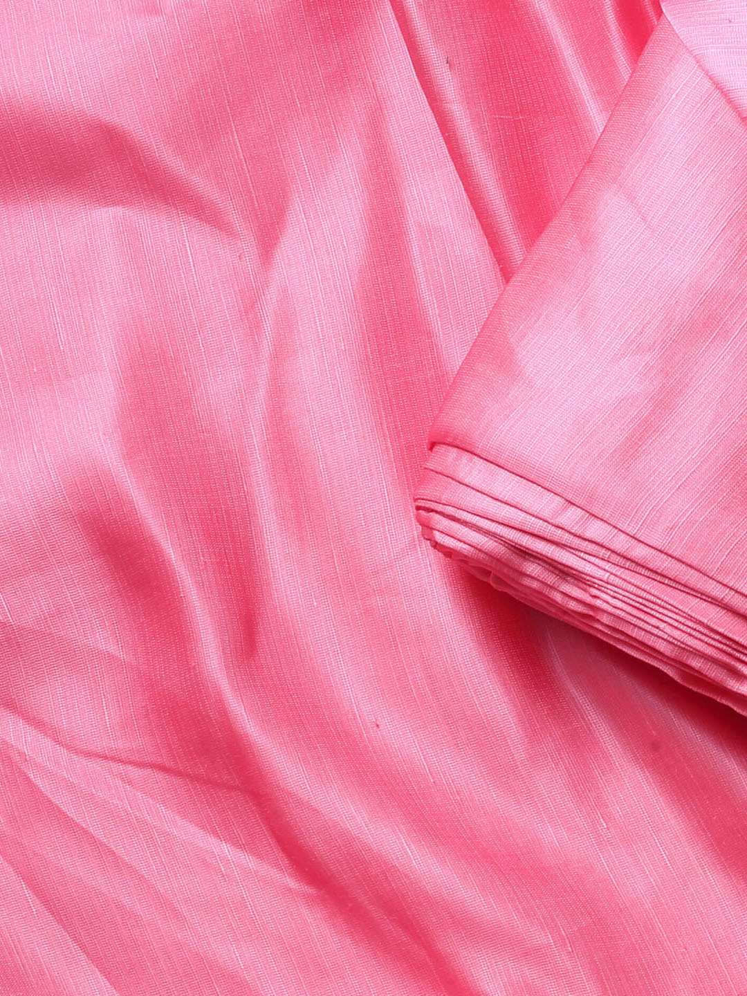 Soothing Rose Pink Satin Linen Fabric