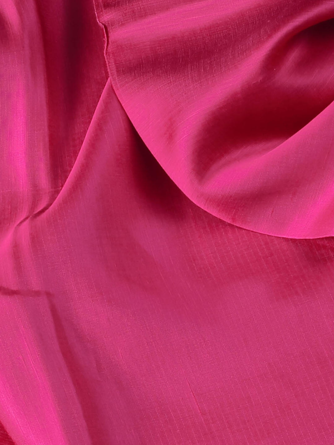 Magenta Pink Linen Satin Fabric