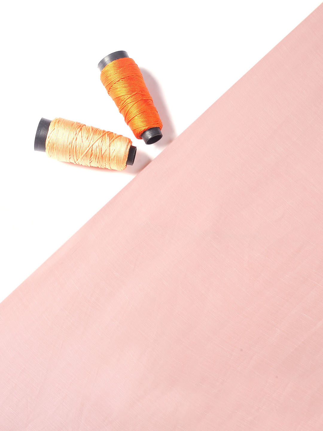 Peach Linen Satin Fabric