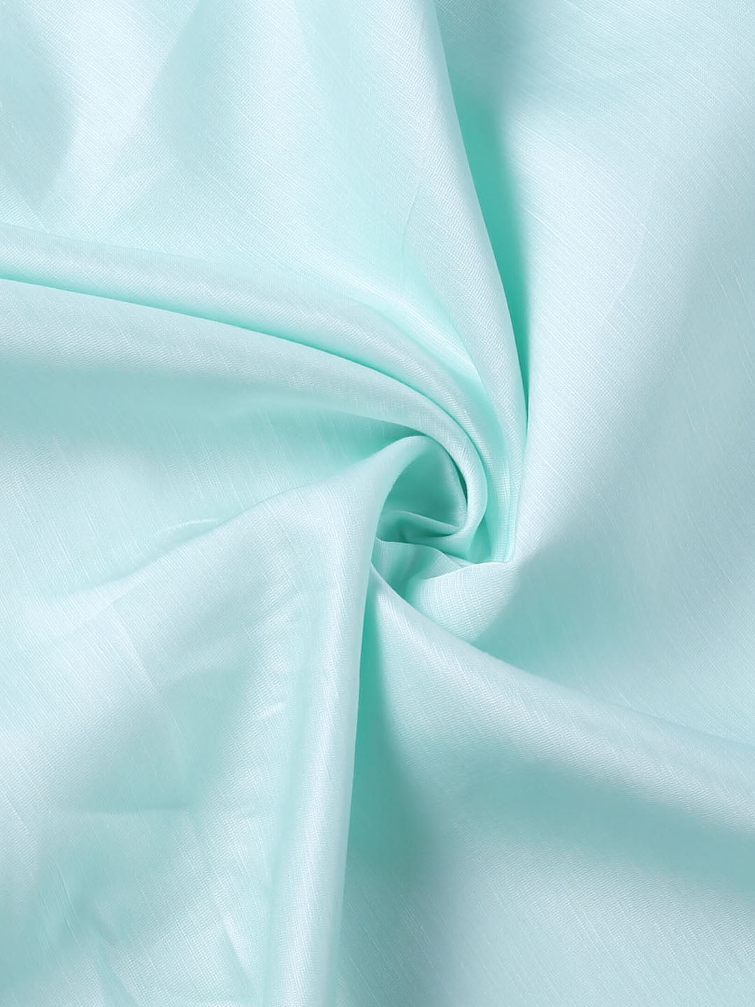 Turquoise Linen Satin Fabric