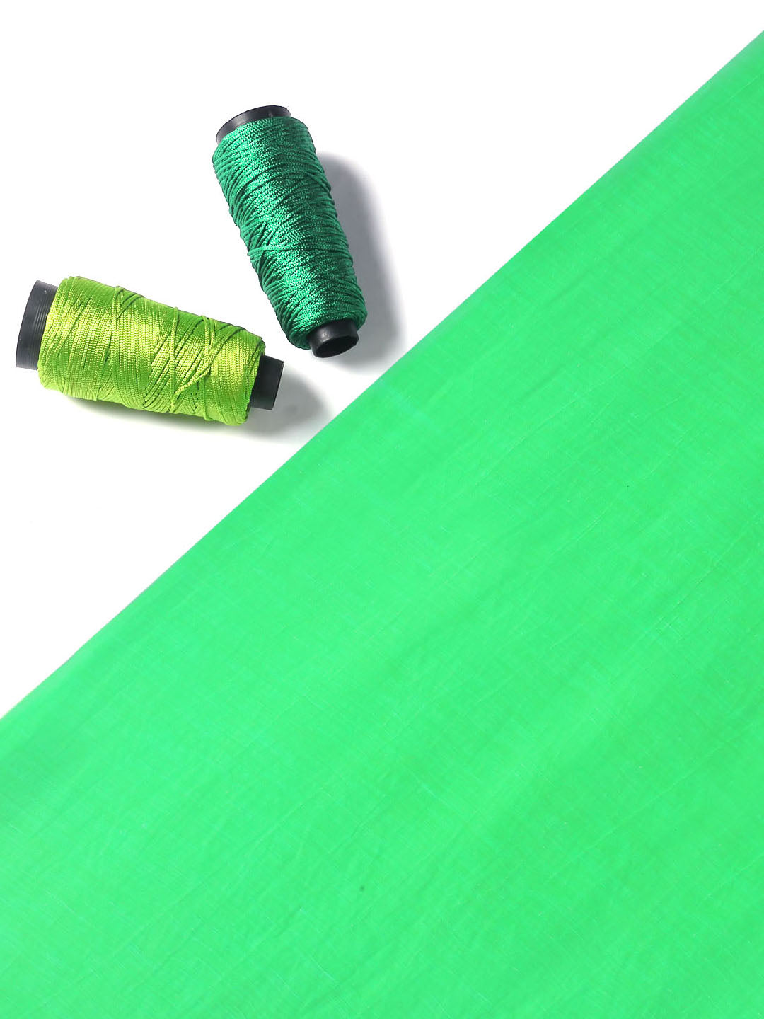Neon Green Linen Satin Fabric