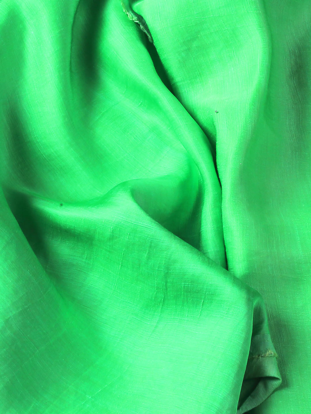 Neon Green Linen Satin Fabric