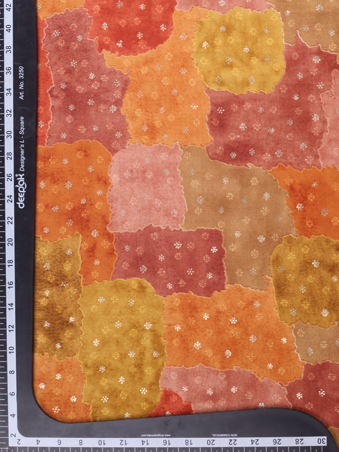Rust Palette-Multicolour Position Print Pure Cotton Fabric