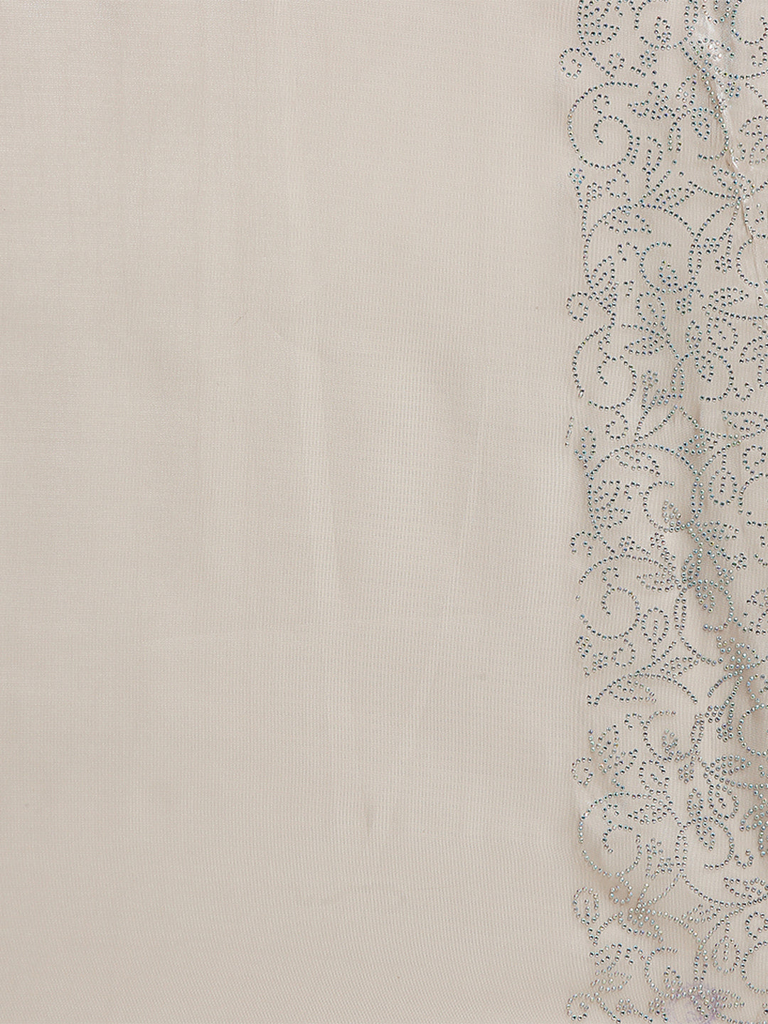 Beige Tissue Embroidered Saree