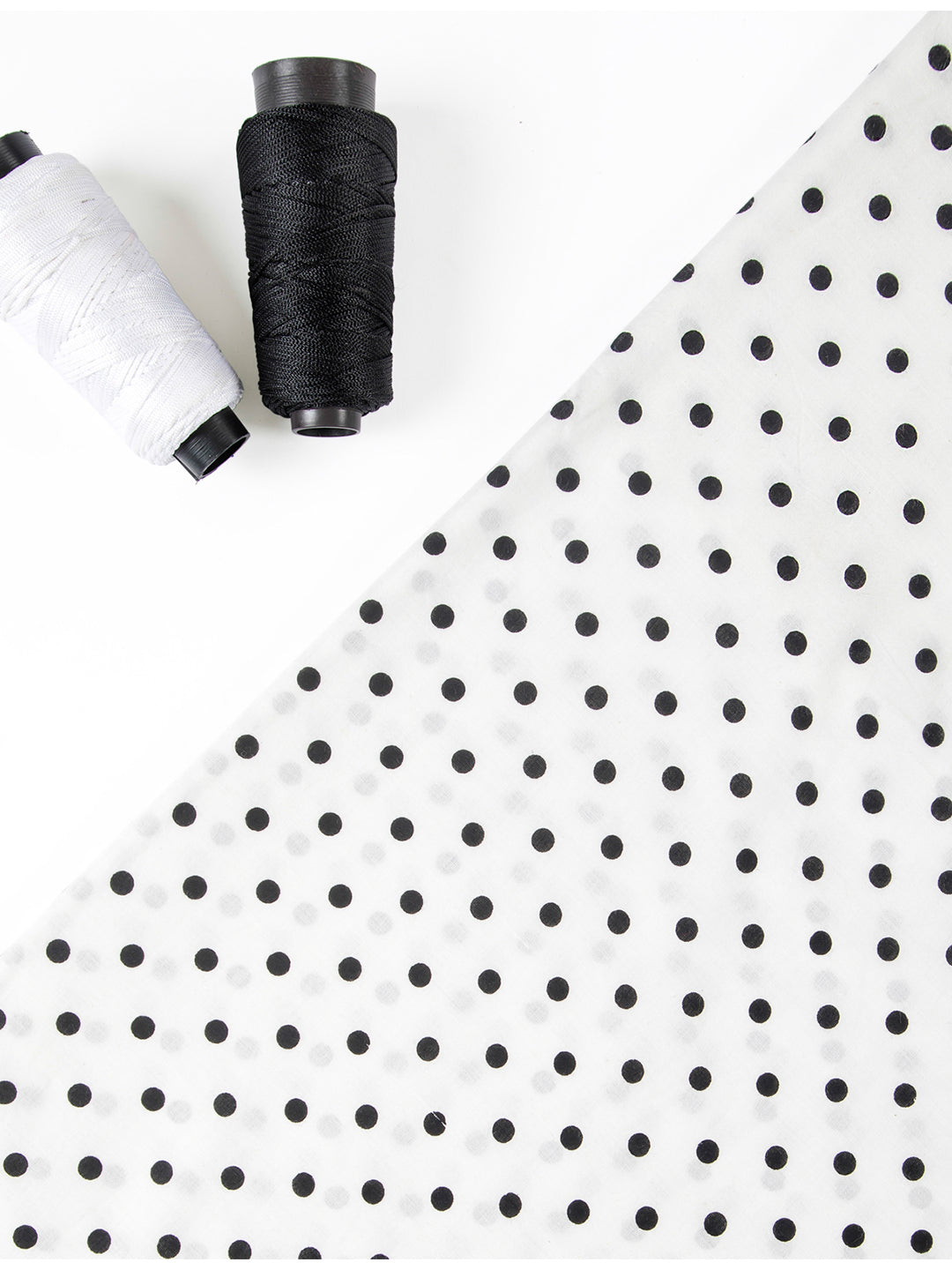 Polka Dots Print On Pure Cotton Fabric