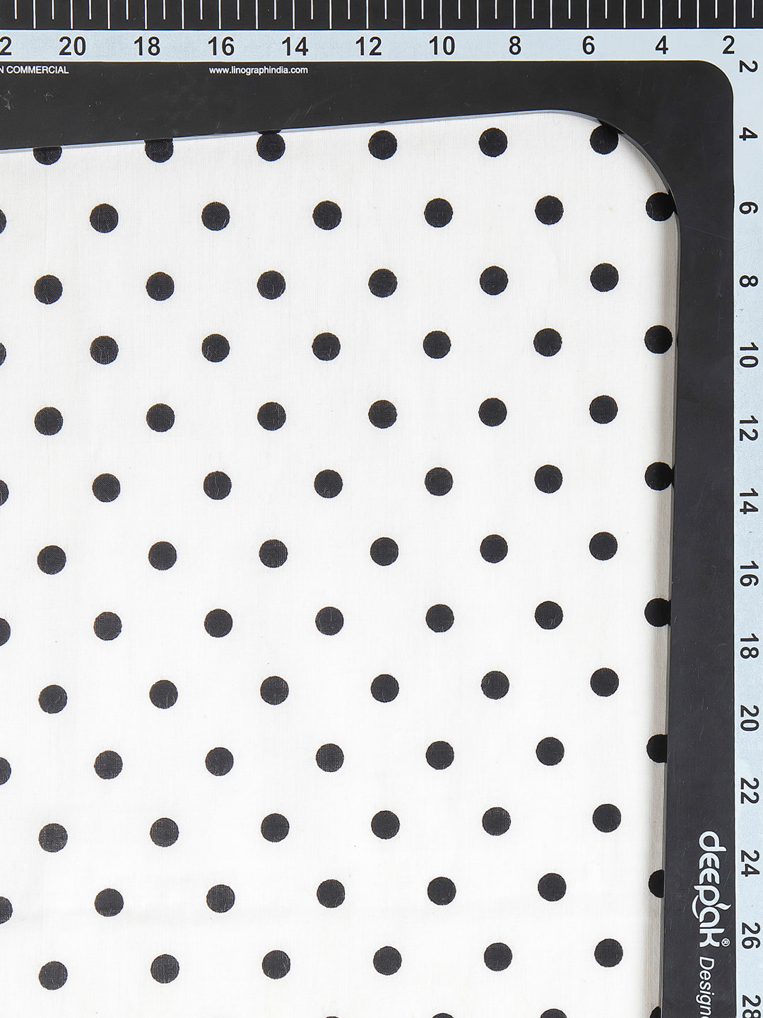 Polka Dots Print On Pure Cotton Fabric