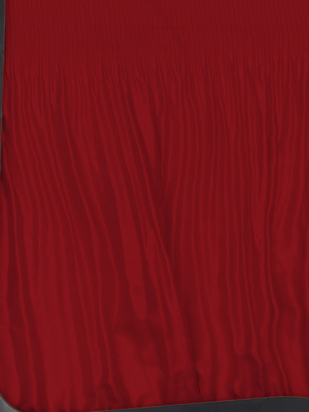 Red Georgette Satin Pleated Fabric