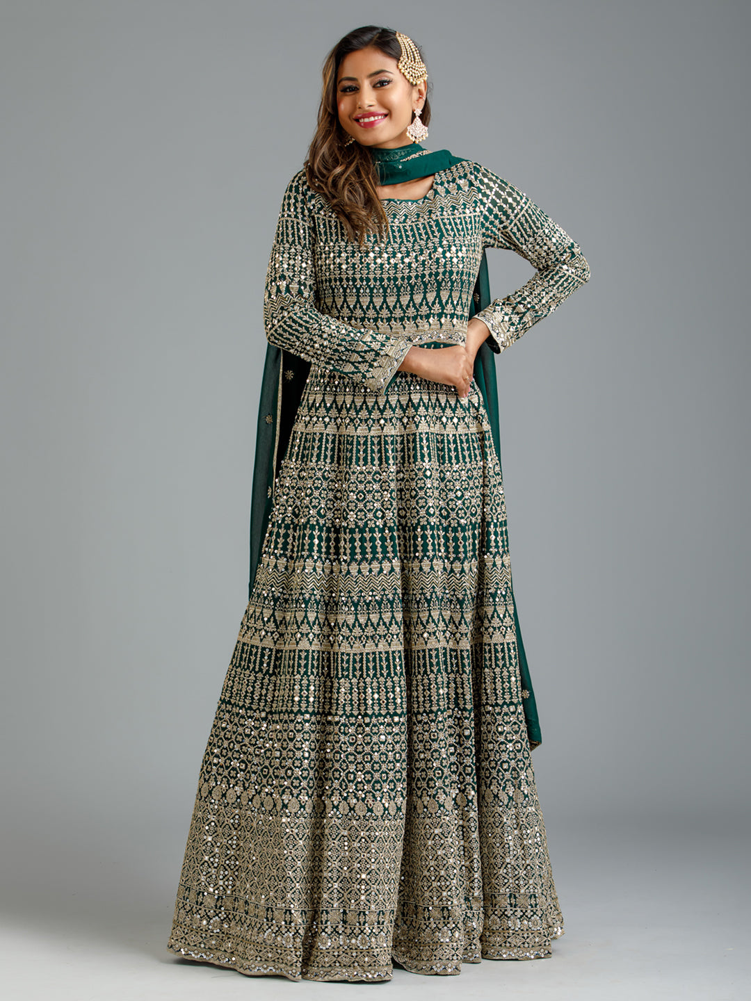 Buy Green Dresses for Women by OM SAI LATEST CREATION Online | Ajio.com