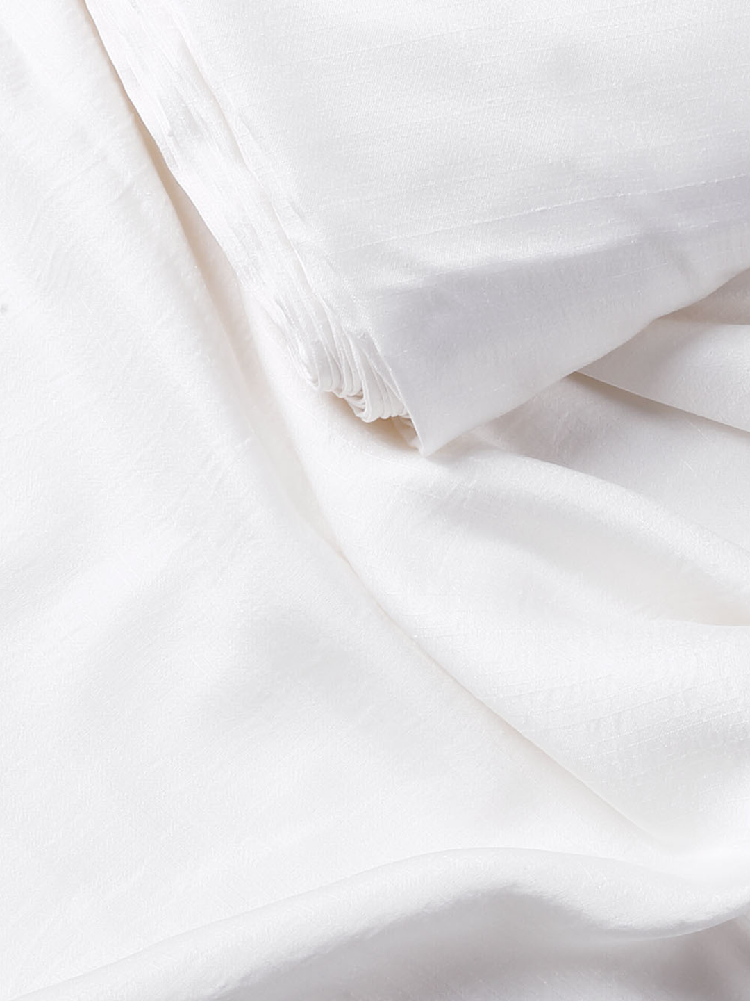 White Nysa Silk Fabric