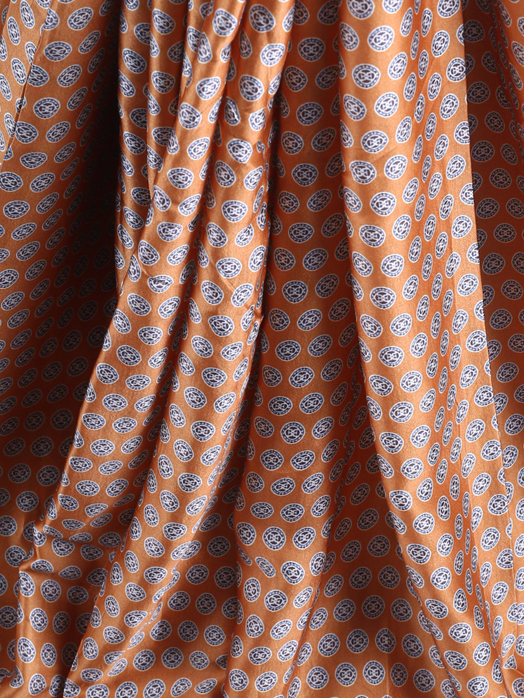 Rust Print Modal Satin Fabric