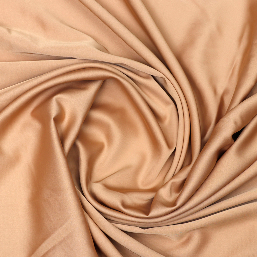 Peach Plain Imported Satin Fabric