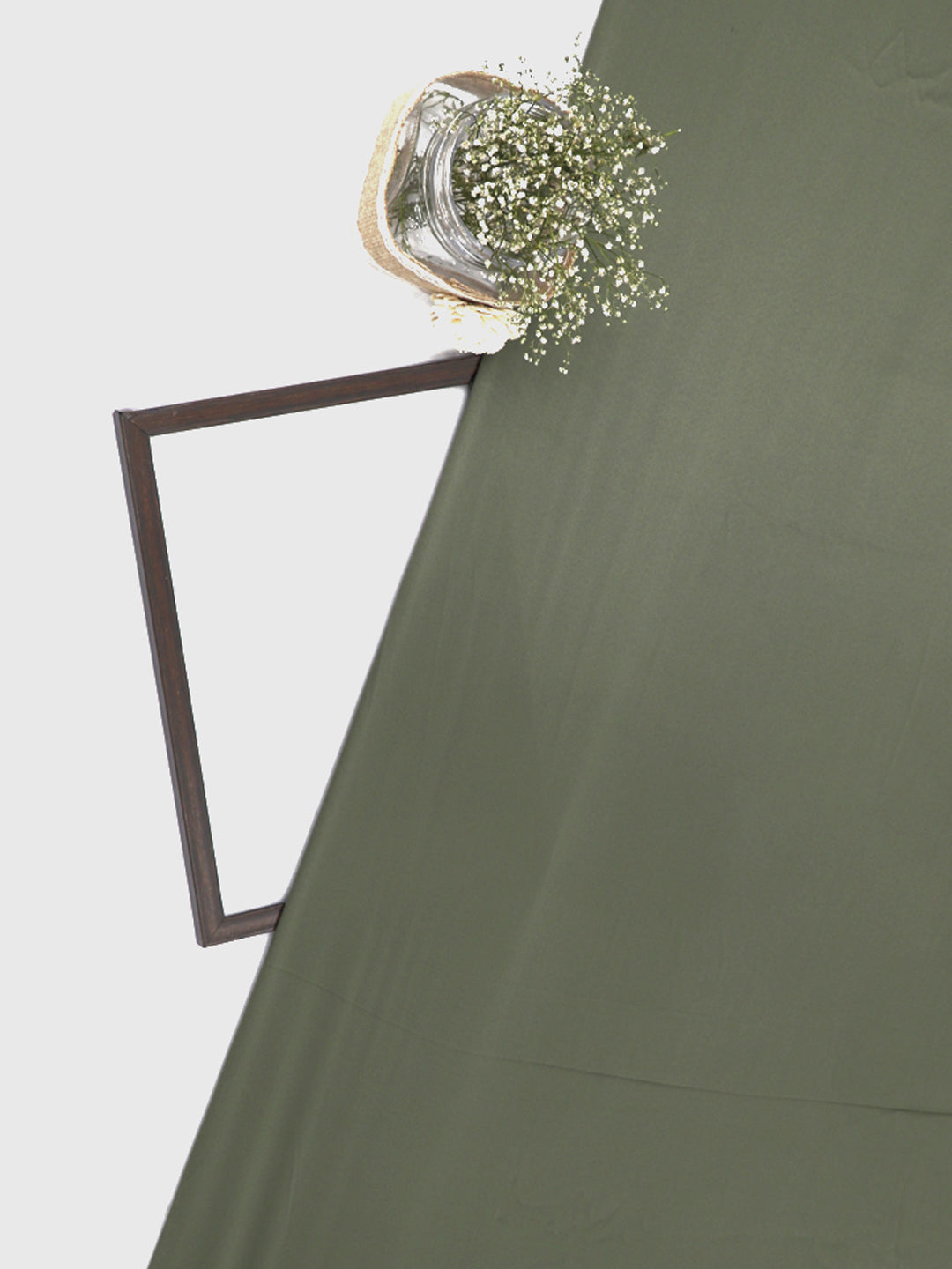 Olive Green Plain Imported Satin Fabric
