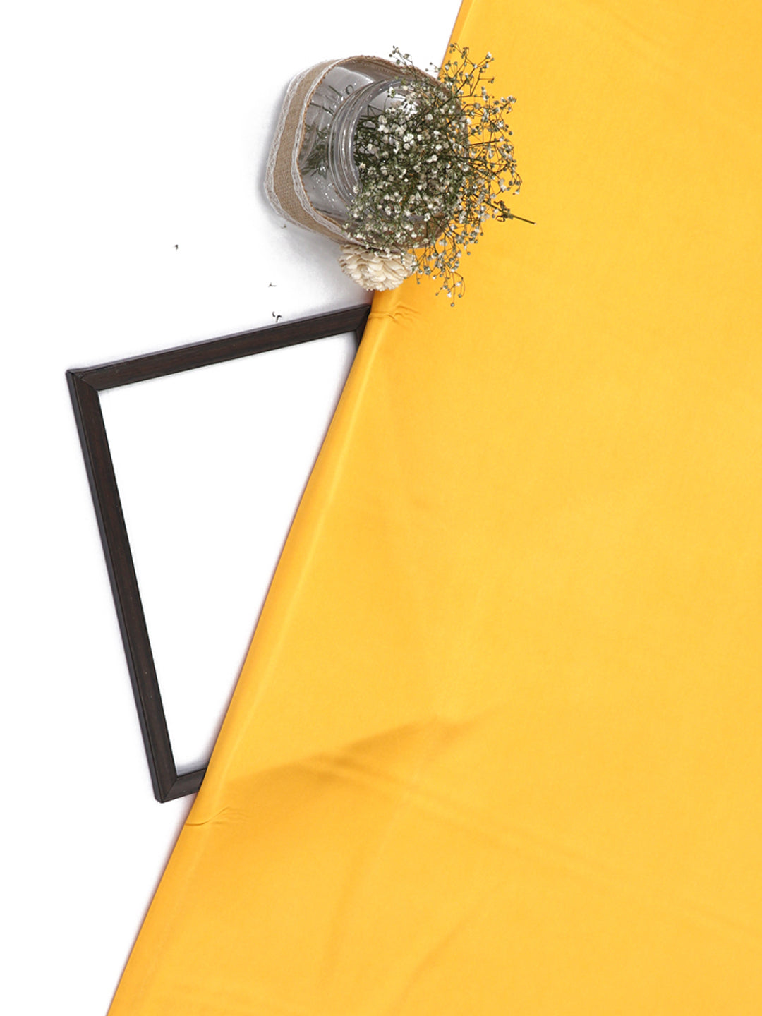 Mustard Yellow Plain Imported Satin Fabric