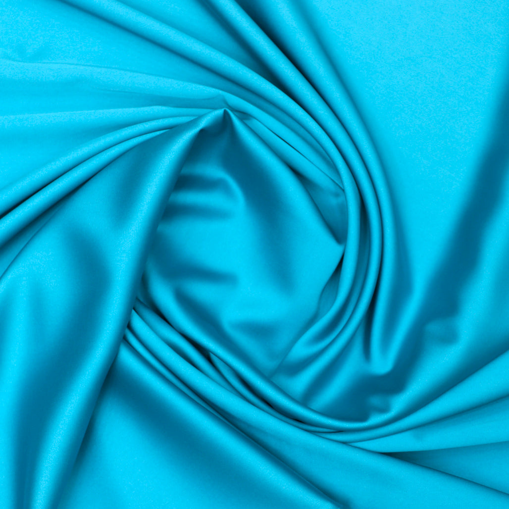 Firozi Blue Plain Imported Satin Fabric