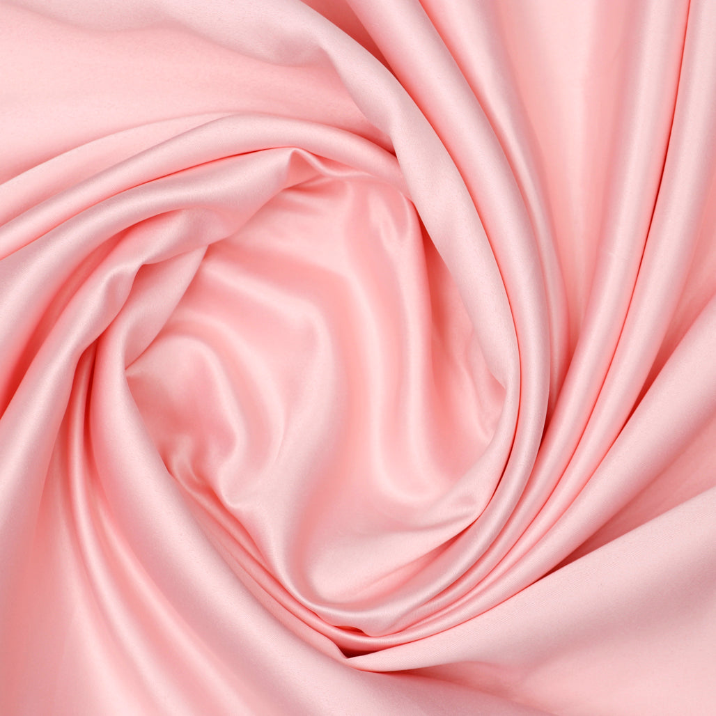 Baby Pink Plain Imported Satin Fabric
