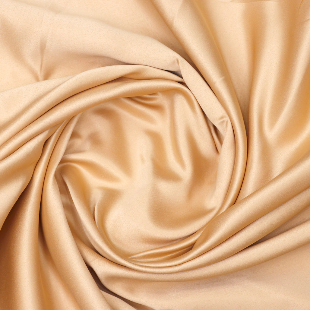 Light Gold Plain Imported Satin Fabric