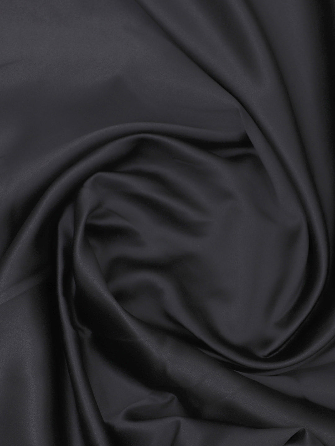 Subtle Black Plain Imported Satin Fabric