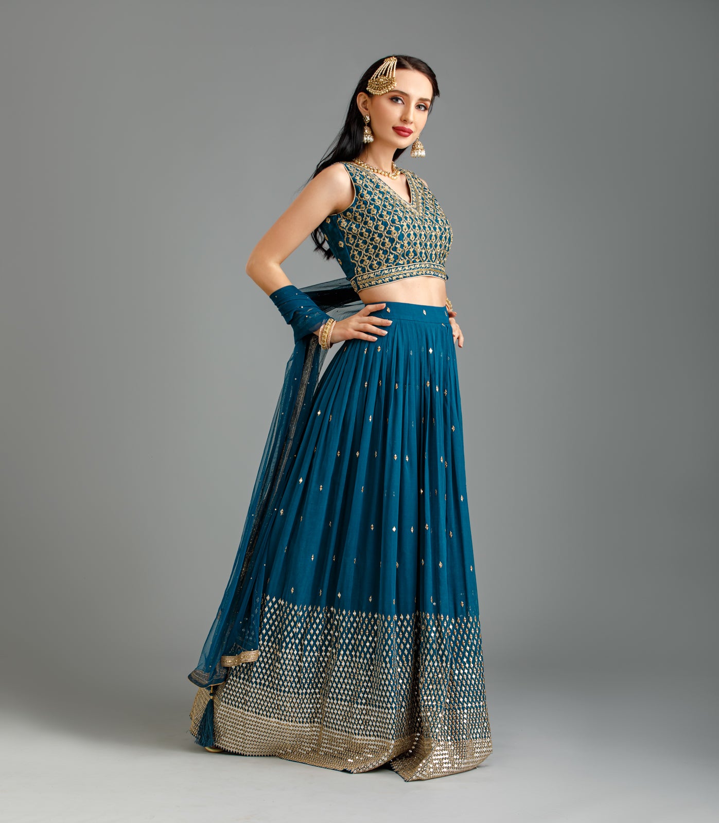 Navy Blue Lehenga Choli