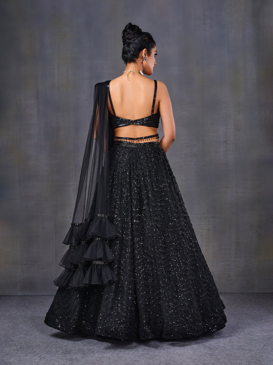 customised padded sequin blouse wedding ghagra lehenga choli lengha US size  6-20 | eBay