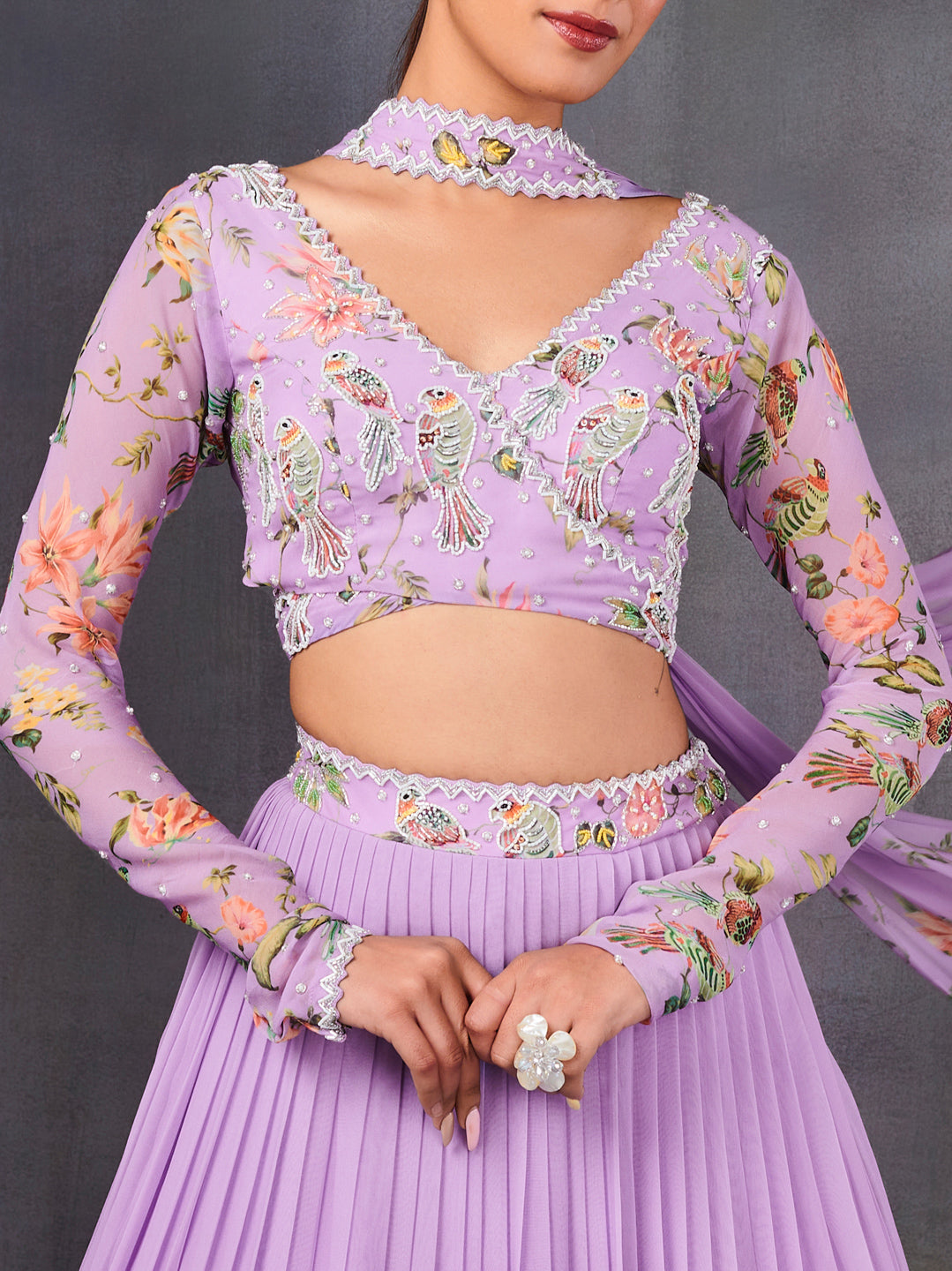 Chandrima Chanderi Pleated Skirt Lehenga | White, Chanderi | Aza fashion,  Ivory skirt, Pleated skirt