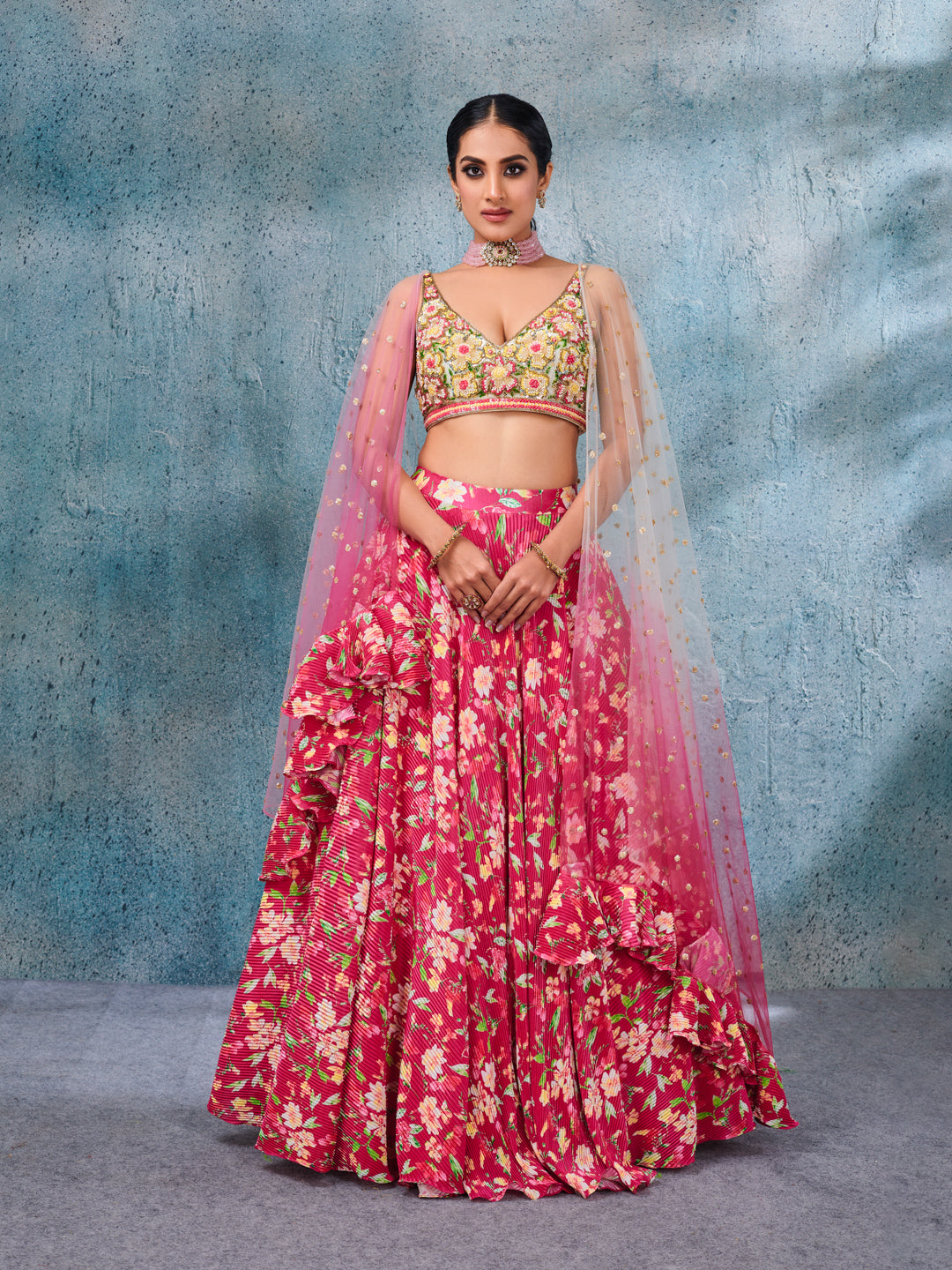 Buy Sabyasachi Lehengha Indian Attire,red Floral Lehenga for Wedding  Engagement Reception Cocktail Party,made Upon Order Online in India - Etsy